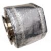 Insulated metal exhaust pipe with protective cover.
